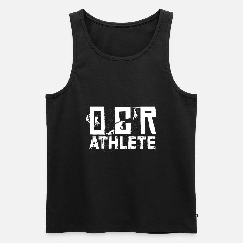 Course d'obstacles d'athlète OCR - Débardeur bio Premium Homme - noir