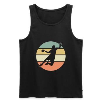 Handball Handball Geschenk Mann Sport hand - Männer Premium Bio Tank Top - Schwarz - Vorne - Michal (187cm)