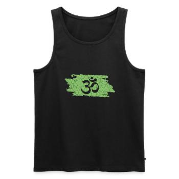 Om - Männer Premium Bio Tank Top - Schwarz - Vorne - AI Model Male 178 light (178cm)