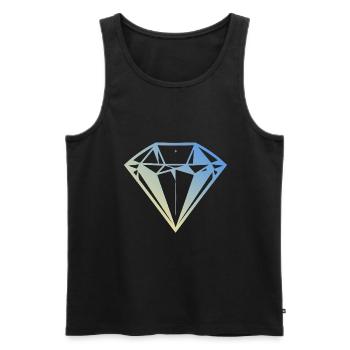 Diamond Jewel - Men's Premium Organic Tank Top - black - Front - Michal (187cm)