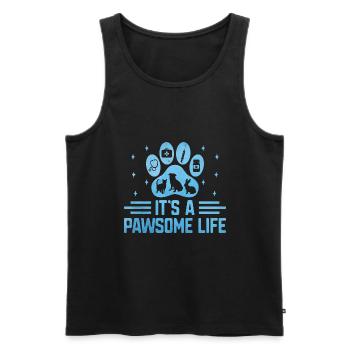 It's A Pawsome Life Verterinarian Animal Lover - Men's Premium Organic Tank Top - black - Front - AI Model Male 178 light (178cm)