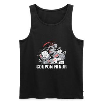 Coupon Ninja Couponer Shopper Save Money Couponing - Men's Premium Organic Tank Top - black - Front - Michal (187cm)