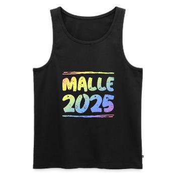 Malle 2025 Bunt - Männer Premium Bio Tank Top - Schwarz - Vorne - Michal (187cm)