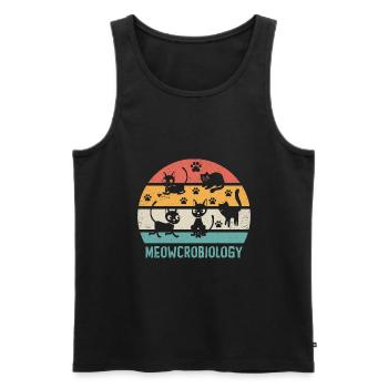 Meowcrobiology Cat Lover Cat Owner Pets Animal Lov - Männer Premium Bio Tank Top - Schwarz - Vorne - AI Model Male 178 light (178cm)