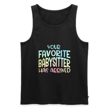 Your Favorite Babysitter Has Arrived Daycare Provi - Männer Premium Bio Tank Top - Schwarz - Vorne - Michal (187cm)