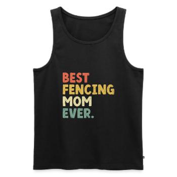 Beste Fechtmutter aller Zeiten Schwert Degen Fechter Mutter - Männer Premium Bio Tank Top - Schwarz - Vorne - AI Model Male 178 light (178cm)