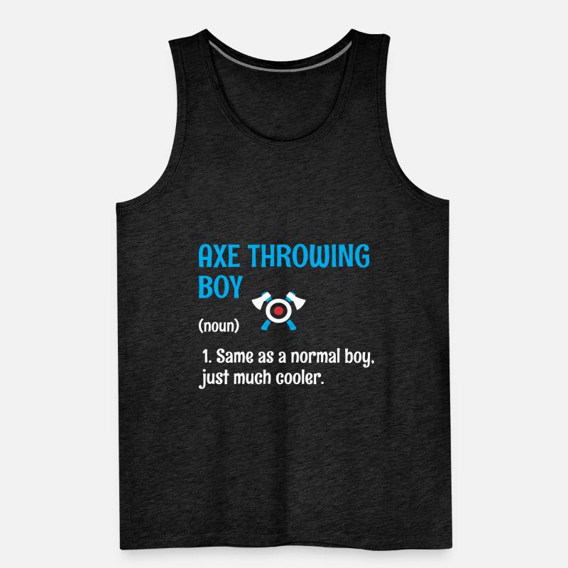 Lancer de hache garçon définition cible lanceur de hachette Débardeur bio Premium Homme