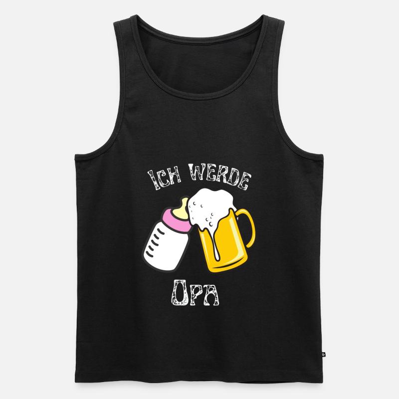 Ich werde Opa - Männer Premium Bio Tank Top - Schwarz