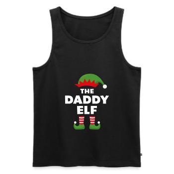 The Daddy Elf - Men's Premium Organic Tank Top - black - Front - AI Model Male 178 light (178cm)