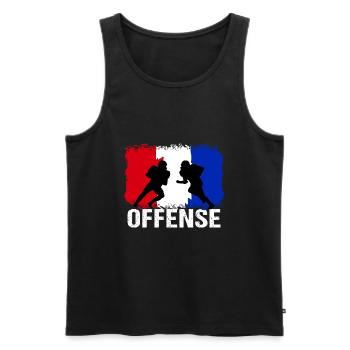 American Football Frankreich Offense - Männer Premium Bio Tank Top - Anthrazit - Vorne - Alexander (188cm)
