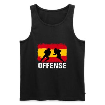 American Football Spanien Offense - Männer Premium Bio Tank Top - Schwarz - Vorne - AI Model Male 178 light (178cm)