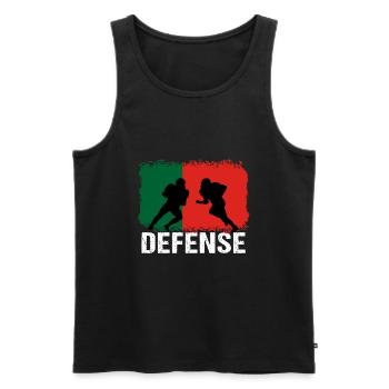 American Football Portugal Defense - Männer Premium Bio Tank Top - Schwarz - Vorne - AI Model Male 178 light (178cm)
