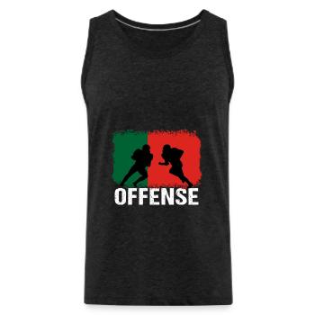 American Football Portugal Offense - Männer Premium Bio Tank Top - Anthrazit - Vorne - Alexander (188cm)