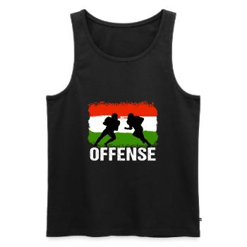 Football américain Hongrie Offensive - Débardeur bio Premium Homme - noir - Devant - Michal (187cm)