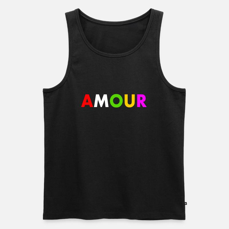 Amour - Männer Premium Bio Tank Top - Schwarz