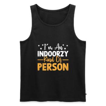 I'm An Indoorzy Kind Of Person Sayings For - Men's Premium Organic Tank Top - black - Front - Michal (187cm)