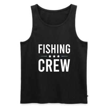 Fishing Crew - Männer Premium Bio Tank Top - Schwarz - Vorne - AI Model Male 178 light (178cm)