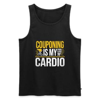 Couponing ist My Cardio Couponer Shopper Geld sparen - Männer Premium Bio Tank Top - Schwarz - Vorne - Michal (187cm)