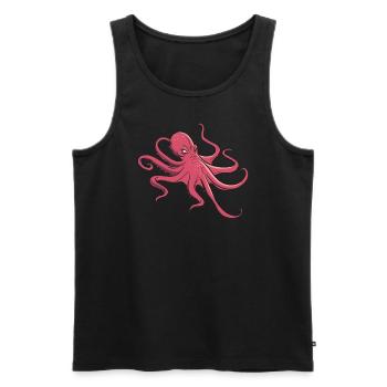 I like octopus - eight tentacles - squid - Men's Premium Organic Tank Top - black - Front - AI Model Male 178 light (178cm)