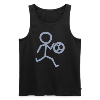 Footballer Minimalist - Men's Premium Organic Tank Top - black - Front - AI Model Male 178 light (178cm)