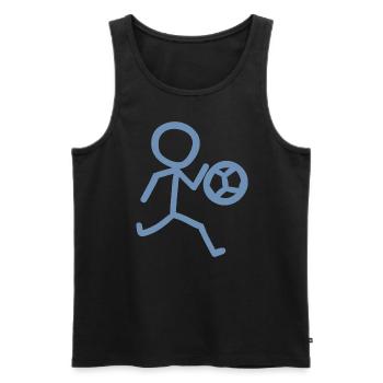 Footballer Minimalist - Men's Premium Organic Tank Top - black - Front - AI Model Male 178 light (178cm)
