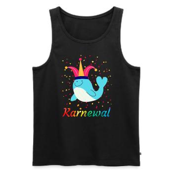 Karnewal Kölner Karneval Konfetti Wal Narrenkappe - Männer Premium Bio Tank Top - Schwarz - Vorne - AI Model Male 178 light (178cm)