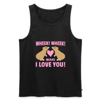 Wheek Wheek Graphic Guinea Pig Owner Pet Cavy Anim - Männer Premium Bio Tank Top - Schwarz - Vorne - Michal (187cm)
