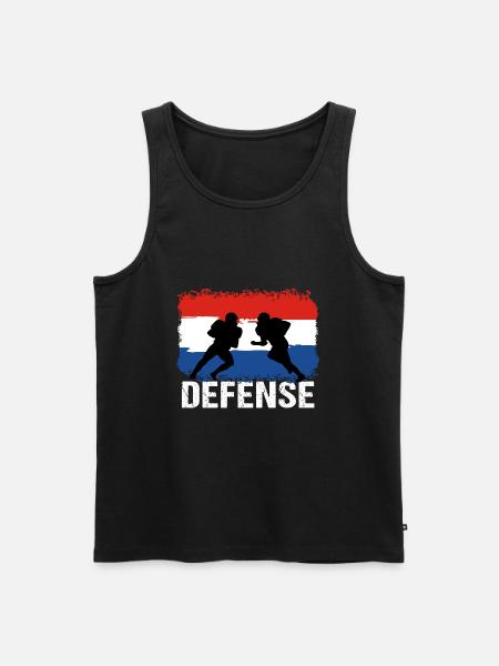 American Football Netherlands Defense - Men's Premium Organic Tank Top - black