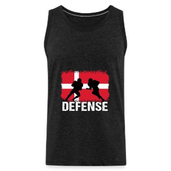 American Football Dänemark Defense - Männer Premium Bio Tank Top - Anthrazit - Vorne - Alexander (188cm)