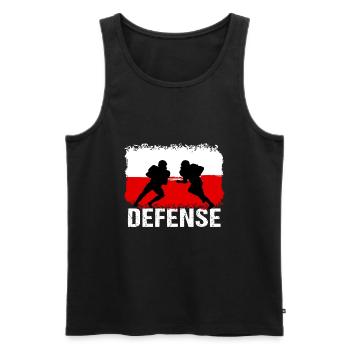 American Football Polen Defense - Männer Premium Bio Tank Top - Schwarz - Vorne - AI Model Male 178 light (178cm)