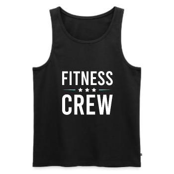 Fitness Crew - Männer Premium Bio Tank Top - Schwarz - Vorne - Michal (187cm)