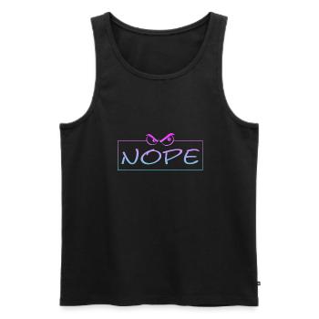 Nope - Männer Premium Bio Tank Top - Schwarz - Vorne - Michal (187cm)