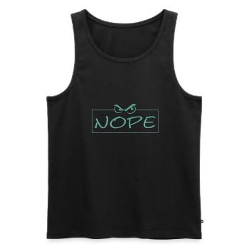Nope - Männer Premium Bio Tank Top - Schwarz - Vorne - Michal (187cm)