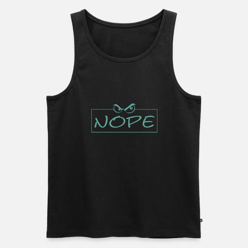 Nope - Männer Premium Bio Tank Top - Schwarz