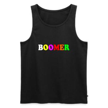 Boomer - Männer Premium Bio Tank Top - Schwarz - Vorne - AI Model Male 178 light (178cm)