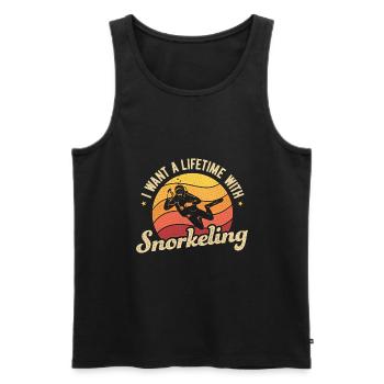 I Want A Lifetime With Snorkeling Scuba Diver Snor - Männer Premium Bio Tank Top - Schwarz - Vorne - Michal (187cm)