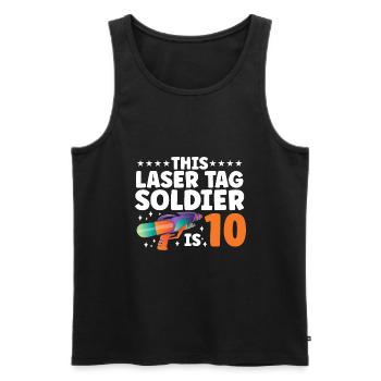 Laser Tag Squad Graphic Lasertag Player Lasertag P - Männer Premium Bio Tank Top - Schwarz - Vorne - AI Model Male 178 light (178cm)