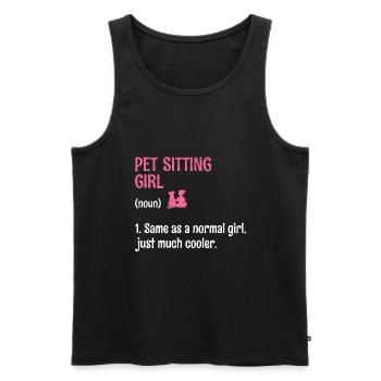 Pet Sitting Girl Pet Sitter Dog and Cat Sitters Do - Débardeur bio Premium Homme - noir - Devant - Michal (187cm)