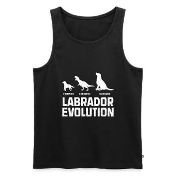 Evolution Labrador Retriever Lab Hund Retriever - Männer Premium Bio Tank Top - Schwarz - Vorne - AI Model Male 178 light (178cm)
