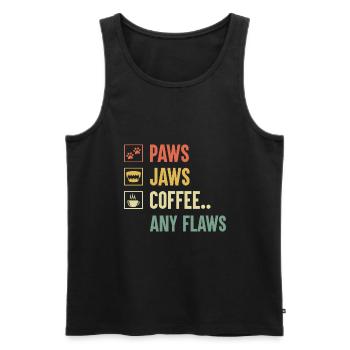 Pfoten Kiefer Kaffee Alle Fehler Koffein Liebhaber Boxershorts - Männer Premium Bio Tank Top - Schwarz - Vorne - Michal (187cm)