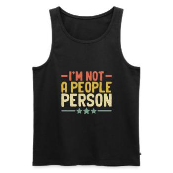 Je ne suis pas une personne sociable Dictons pour les introvertis - Débardeur bio Premium Homme - noir - Devant - Michal (187cm)