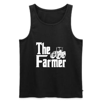 The Farmer Graphic Agriculture Agriculteur Farmer - Männer Premium Bio Tank Top - Schwarz - Vorne - Michal (187cm)