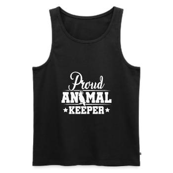 Proud Animal Keeper Animal Lover Zoo Keeper Zoolog - Männer Premium Bio Tank Top - Schwarz - Vorne - Michal (187cm)