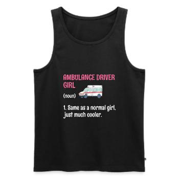 Ambulanzfahrer-Mädchen Wie ein normales Mädchen EMS-Pa - Männer Premium Bio Tank Top - Schwarz - Vorne - Michal (187cm)