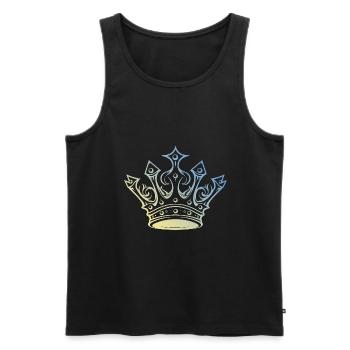 Couronne royale - Débardeur bio Premium Homme - noir - Devant - AI Model Male 178 light (178cm)