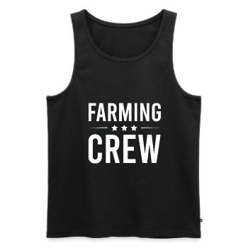 Farming Crew - Männer Premium Bio Tank Top - Schwarz - Vorne - AI Model Male 178 light (178cm)