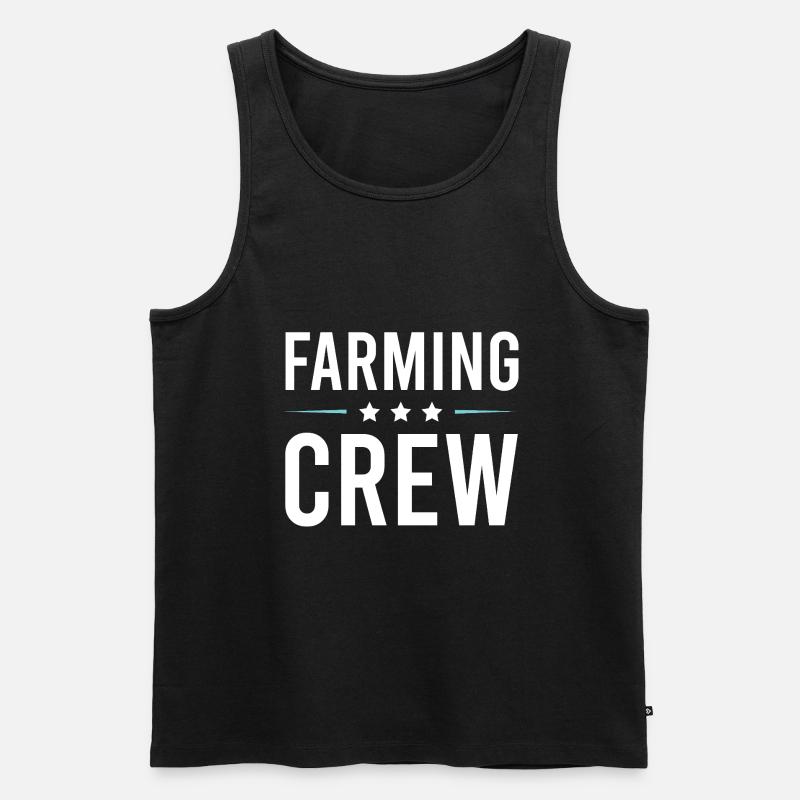 Farming Crew - Männer Premium Bio Tank Top - Schwarz