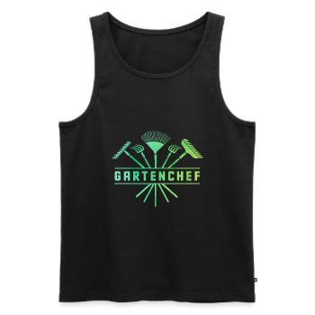 Gartenchef Gärtnerei Gärtner Garten Rasenmäher Gär - Männer Premium Bio Tank Top - Schwarz - Vorne - AI Model Male 178 light (178cm)
