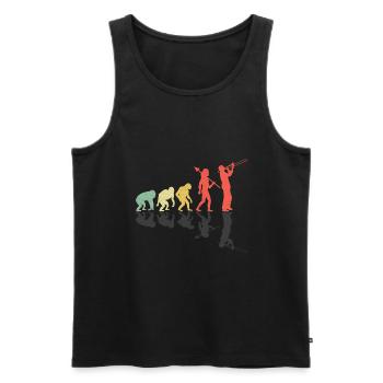 Posaunist Posaunist Evolution Marching Band - Männer Premium Bio Tank Top - Schwarz - Vorne - Michal (187cm)