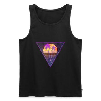 triangle black - Männer Premium Bio Tank Top - Schwarz - Vorne - AI Model Male 178 light (178cm)
